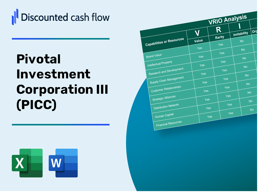 Pivotal Investment Corporation III (PICC): VRIO Analysis [10-2024 Updated]