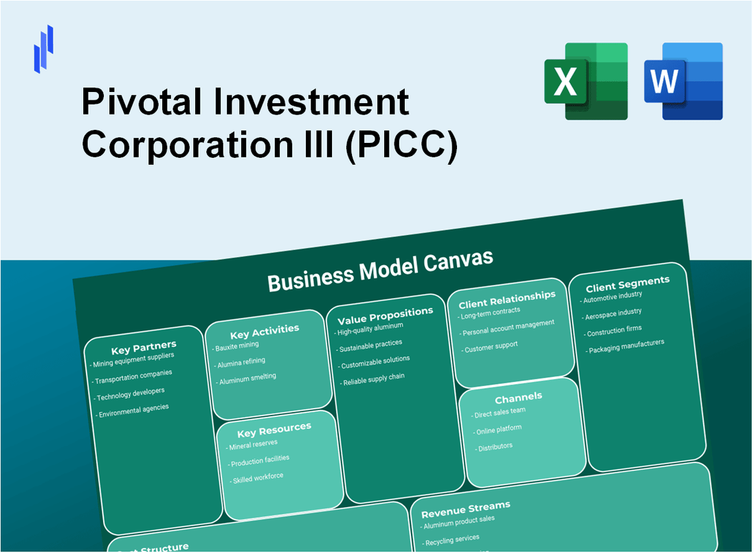 Pivotal Investment Corporation III (PICC): Business Model Canvas