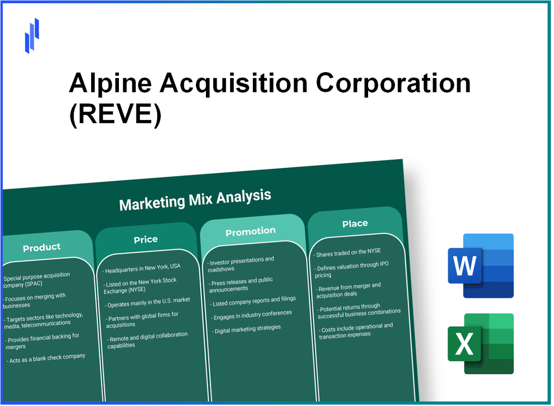 Marketing Mix Analysis of Alpine Acquisition Corporation (REVE)