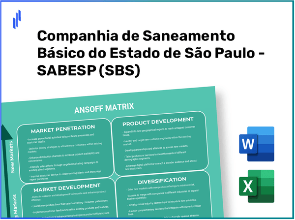 Companhia de Saneamento Básico do Estado de São Paulo - SABESP (SBS)Ansoff Matrix