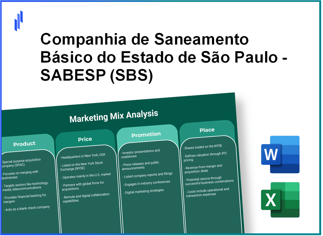 Marketing Mix Analysis of Companhia de Saneamento Básico do Estado de São Paulo - SABESP (SBS)