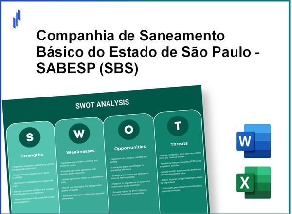 Companhia de Saneamento Básico do Estado de São Paulo - SABESP (SBS) SWOT Analysis