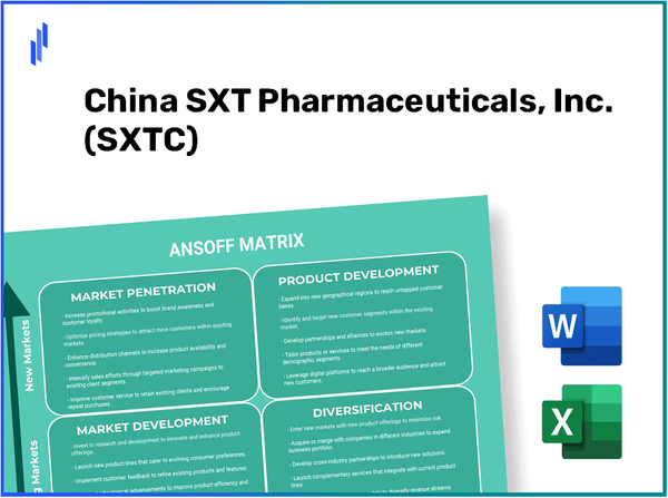 China SXT Pharmaceuticals, Inc. (SXTC)Ansoff Matrix