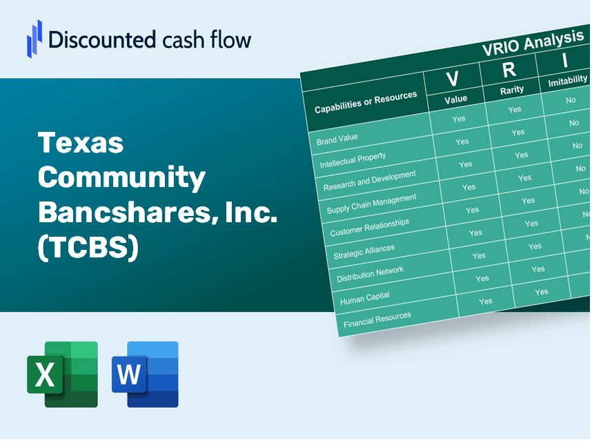 Texas Community Bancshares, Inc. (TCBS): VRIO Analysis [10-2024 Updated]