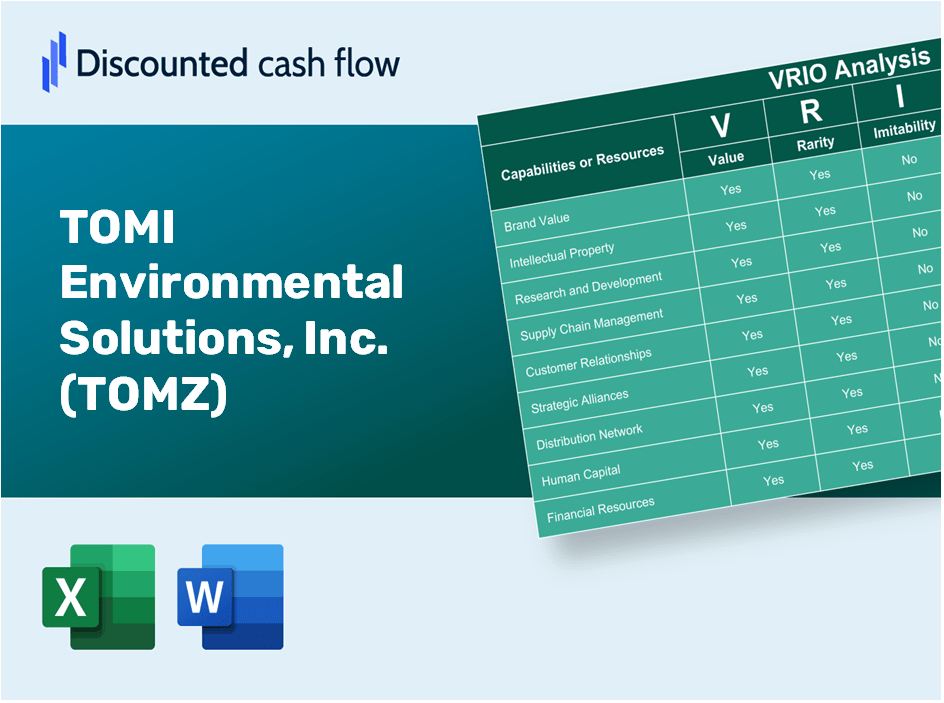 TOMI Environmental Solutions, Inc. (TOMZ): VRIO Analysis [10-2024 Updated]