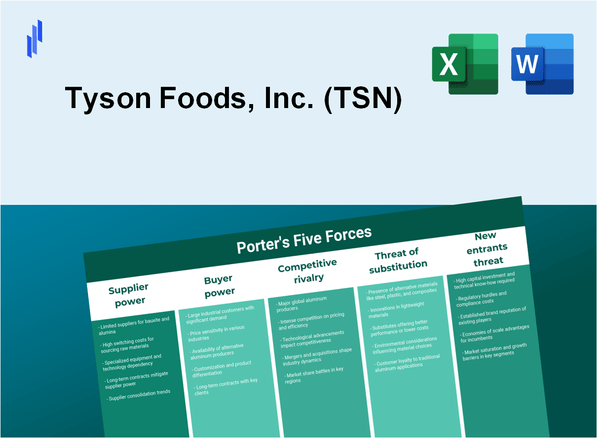 What are the Porter's Five Forces of Tyson Foods, Inc. (TSN)?