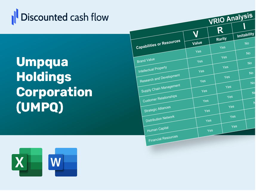 Umpqua Holdings Corporation (UMPQ): VRIO Analysis [10-2024 Updated]