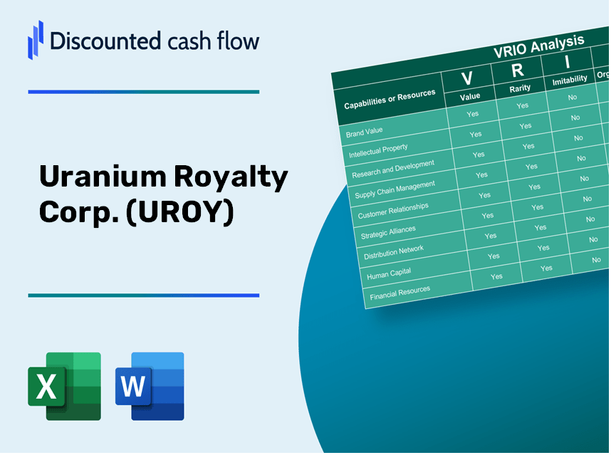 Uranium Royalty Corp. (UROY): VRIO Analysis [10-2024 Updated]