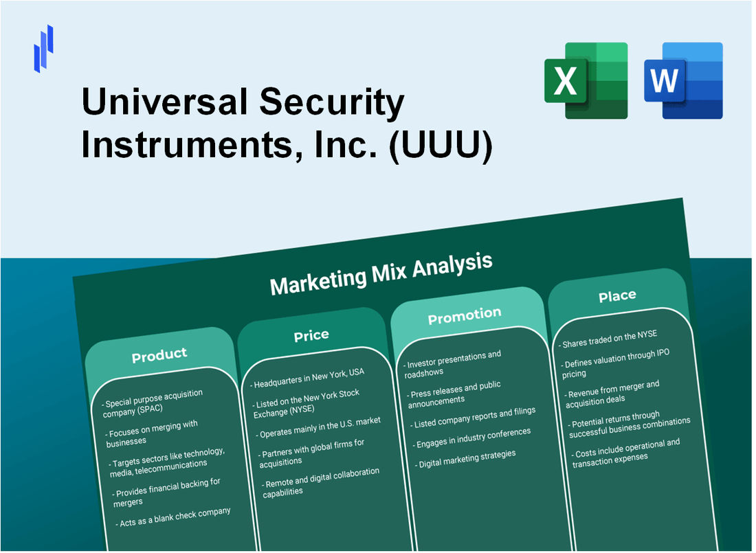 Marketing Mix Analysis of Universal Security Instruments, Inc. (UUU)