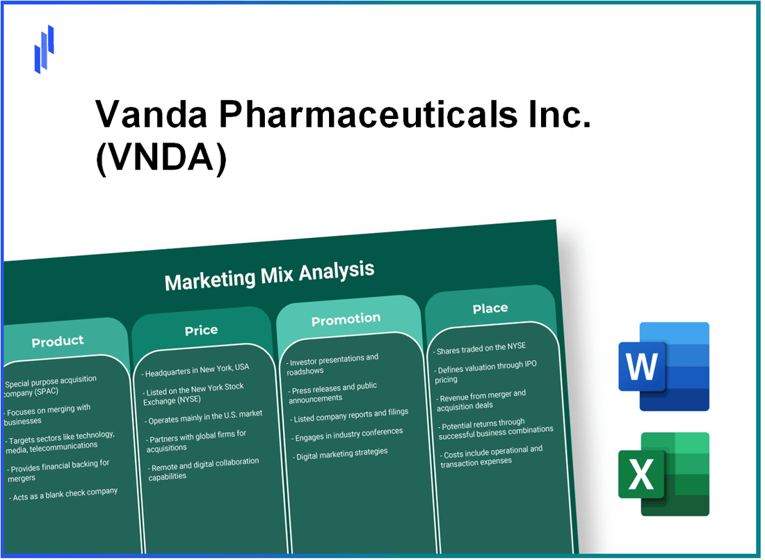 Marketing Mix Analysis of Vanda Pharmaceuticals Inc. (VNDA)