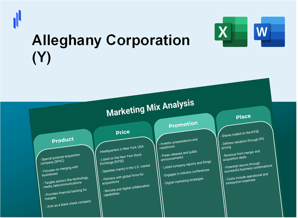 Marketing Mix Analysis of Alleghany Corporation (Y)