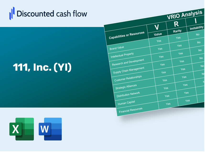 111, Inc. (YI): VRIO Analysis [10-2024 Updated]