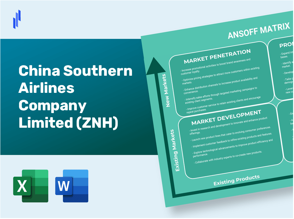 China Southern Airlines Company Limited (ZNH)Ansoff Matrix